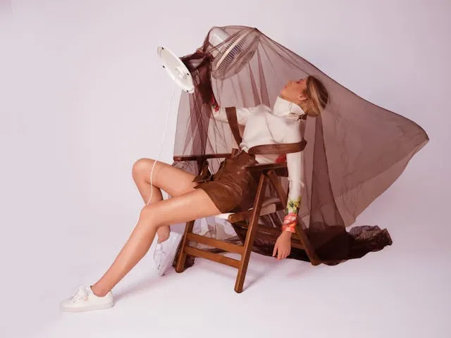 Mèche blonde et brun